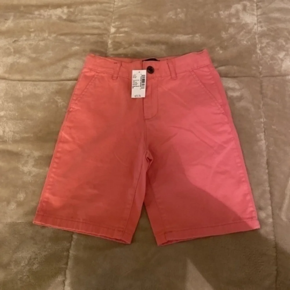 The Children's Place NWT Size 7 Solid Pink Khaki Shorts w/Adjustable Waist